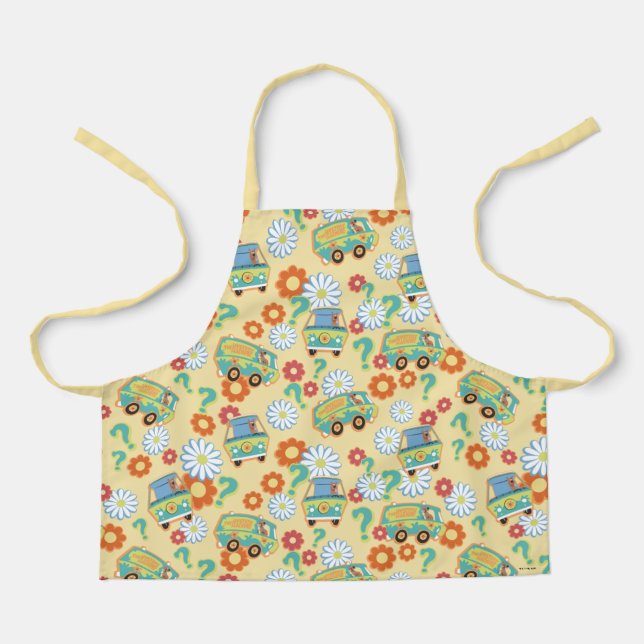 Scooby-Doo Mystery Machine Flower Pattern Apron (Front)