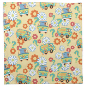 Scooby-Doo Mystery Machine Flower Pattern Cloth Napkin