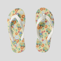 Scooby-Doo Mystery Machine Flower Pattern Kid's Flip Flops