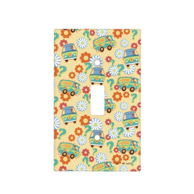 Scooby-Doo Mystery Machine Flower Pattern Light Switch Cover (Front)