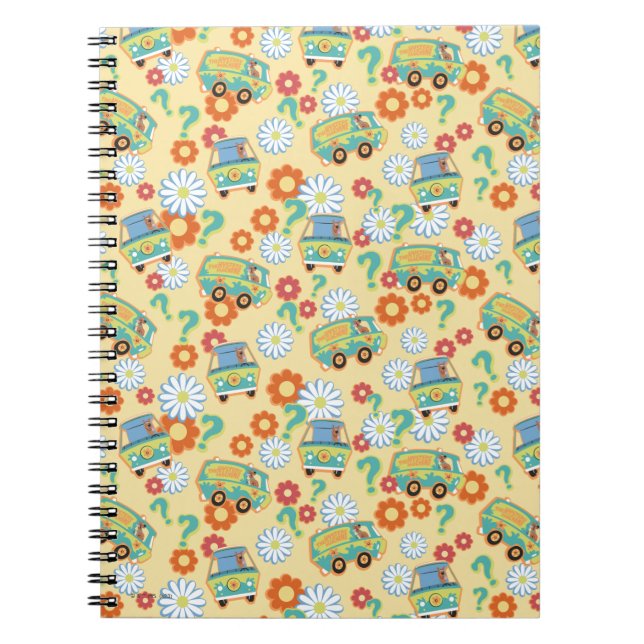 Scooby-Doo Mystery Machine Flower Pattern Notebook (Front)