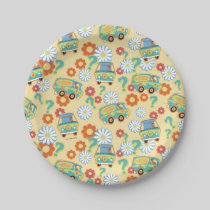 Scooby-Doo Mystery Machine Flower Pattern Paper Plates