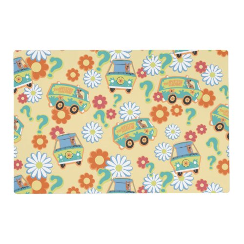 Scooby_Doo Mystery Machine Flower Pattern Placemat