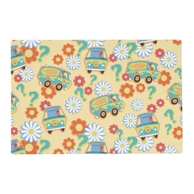 Scooby-Doo Mystery Machine Flower Pattern Placemat (Front)