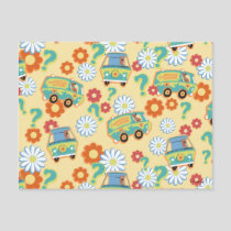 Scooby-Doo Mystery Machine Flower Pattern Postcard