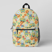 Scooby-Doo Mystery Machine Flower Pattern Printed Backpack