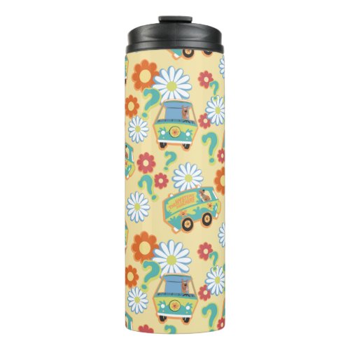 Scooby_Doo Mystery Machine Flower Pattern Thermal Tumbler