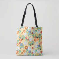 Scooby-Doo Mystery Machine Flower Pattern Tote Bag