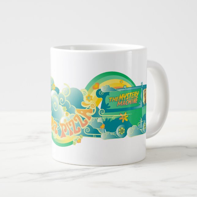 Scooby-Doo | Mystery Machine "I Brake For Pizza" Giant Coffee Mug (Front Right)