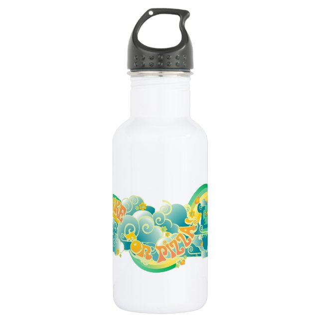 Scooby-Doo | Mystery Machine "I Brake For Pizza" Stainless Steel Water Bottle (Front)