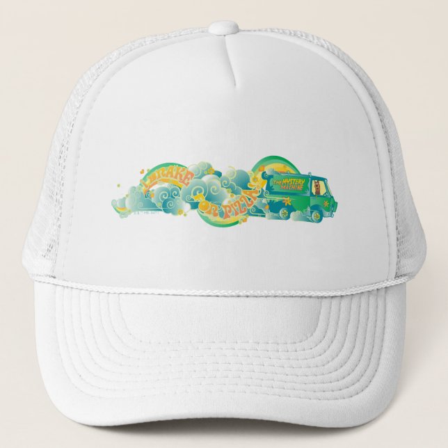 Scooby-Doo | Mystery Machine "I Brake For Pizza" Trucker Hat (Front)