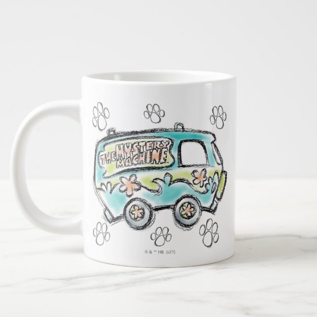 Scooby-Doo | Mystery Machine Sketch Giant Coffee Mug (Left)