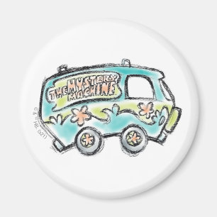 Scooby-Doo   Mystery Machine Sketch Magnet