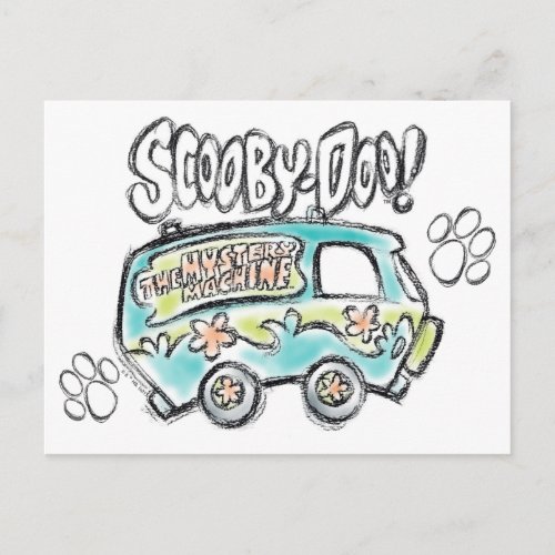 Scooby_Doo  Mystery Machine Sketch Postcard