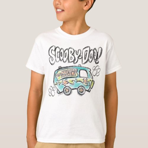 Scooby_Doo  Mystery Machine Sketch T_Shirt