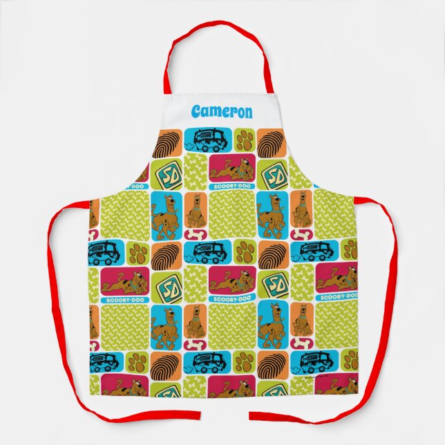 Scooby-Doo Mystery Pattern Apron (Front)