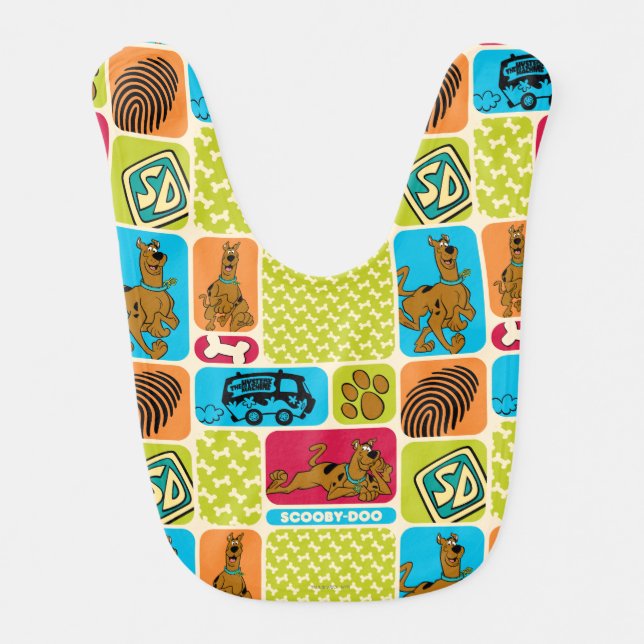 Scooby-Doo Mystery Pattern Bib (Front)