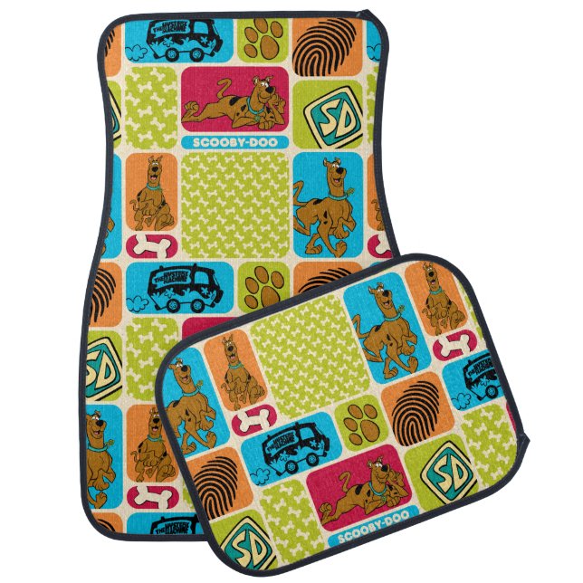 Scooby-Doo Mystery Pattern Car Floor Mat (Set)