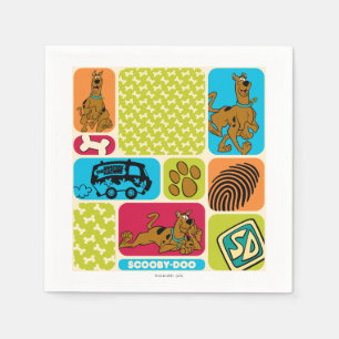 Scooby-Doo Mystery Pattern Paper Napkins