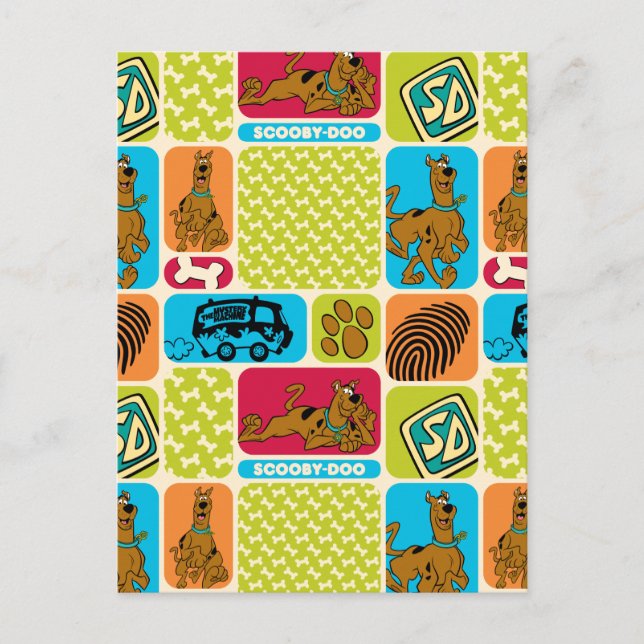 Scooby-Doo Mystery Pattern Postcard (Front)