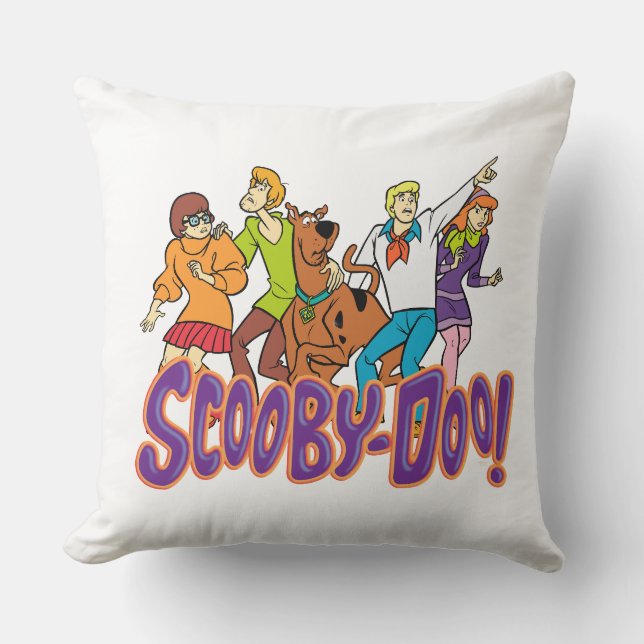 Scooby-Doo Mystery  Silhouette Throw Pillow  (Front)