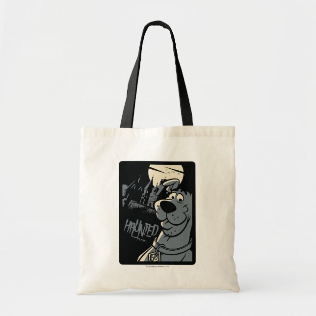 Scooby-Doo Noir Haunted Mansion Graphic Tote Bag (Front)