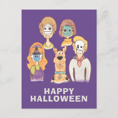 Scooby_Doo  Our Halloween Masks Postcard