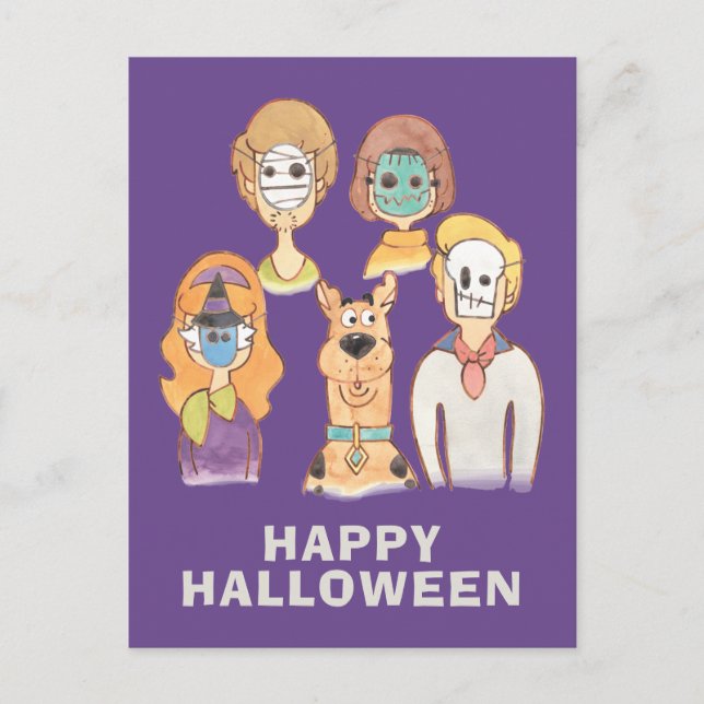 Scooby-Doo | Our Halloween Masks Postcard (Front)