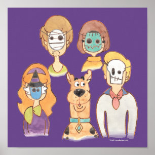 Scooby-Doo Our Halloween Masks Poster