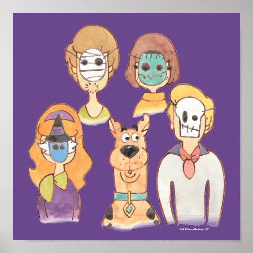 Scooby_Doo  Our Halloween Masks Poster