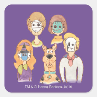 Scooby-Doo | Our Halloween Masks Square Sticker