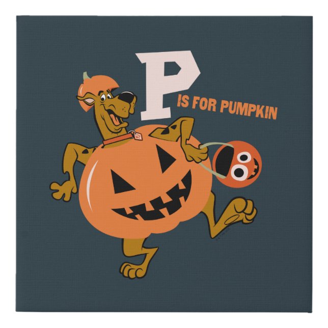 Scooby-Doo | P is for Pumpkin Faux Canvas Print (Front)