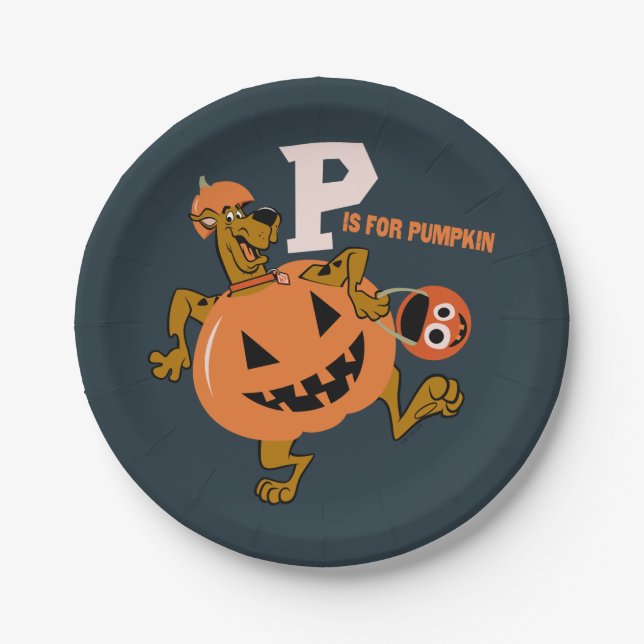 Scooby-Doo | P is for Pumpkin Paper Plates (Front)