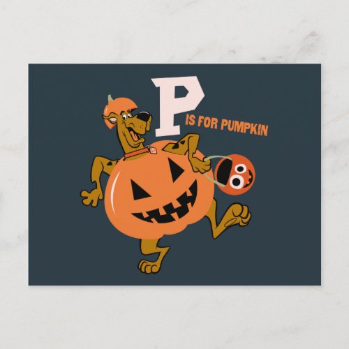 Scooby_Doo  P is for Pumpkin Postcard