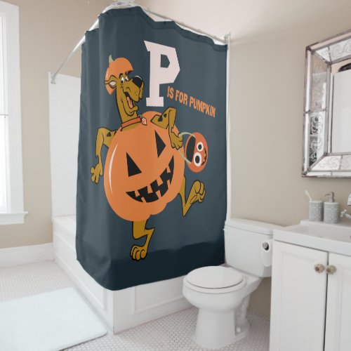 Scooby_Doo  P is for Pumpkin Shower Curtain