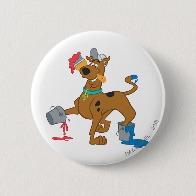 Scooby-Doo Paints Pinback Button (Front)