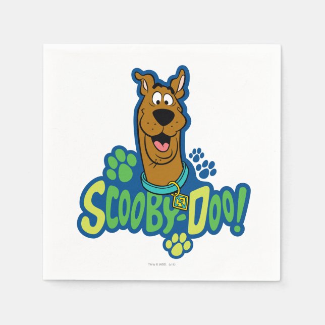 Scooby-Doo Paw Print Character Badge Paper Napkins (Front)