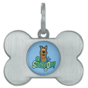 Scooby-Doo Paw Print Character Badge Pet Name Tag