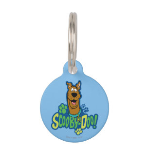 Scooby-Doo Paw Print Character Badge Pet Name Tag