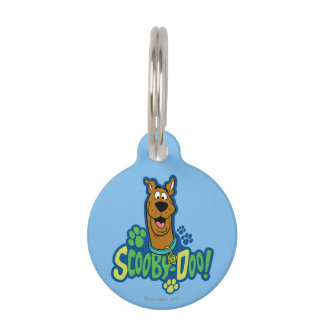 Scooby-Doo Paw Print Character Badge Pet Name Tag