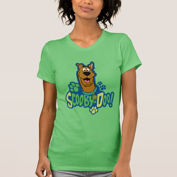 Scooby Doo Paw Print Character Badge T Shirt Zazzle 6976