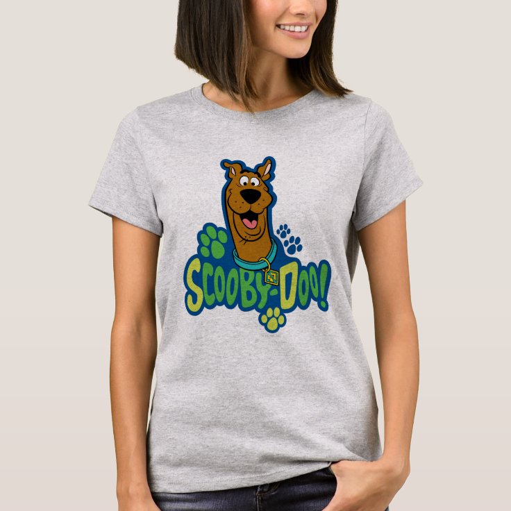 Scooby Doo Paw Print Character Badge T Shirt Zazzle 9106