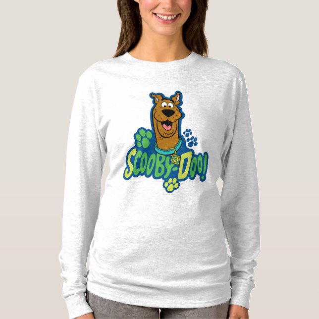 Scooby-Doo Paw Print Character Badge T-Shirt (Front)