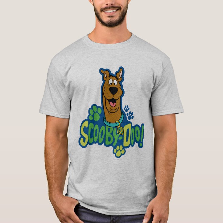 Scooby Doo Paw Print Character Badge T Shirt Zazzle 3272