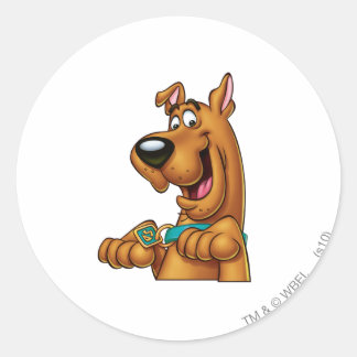 Scooby-Doo Paws Up Classic Round Sticker