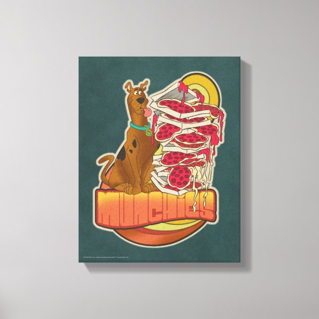 Scooby-Doo | Pile of Pizza "Munchies" Graphic Canvas Print (Front)