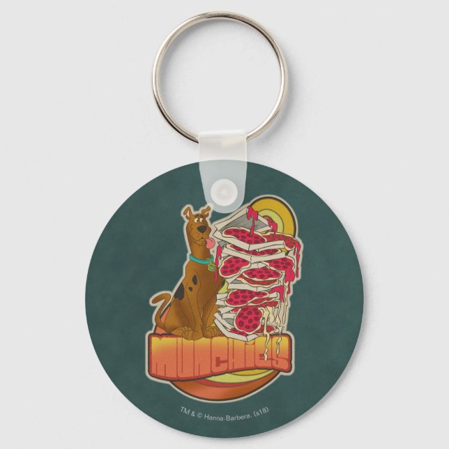 Scooby-Doo | Pile of Pizza "Munchies" Graphic Keychain (Front)