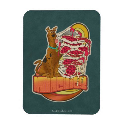 Scooby_Doo  Pile of Pizza Munchies Graphic Magnet