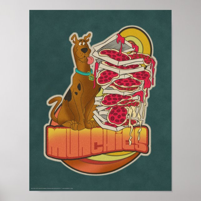 Scooby-Doo | Pile of Pizza "Munchies" Graphic Poster (Front)