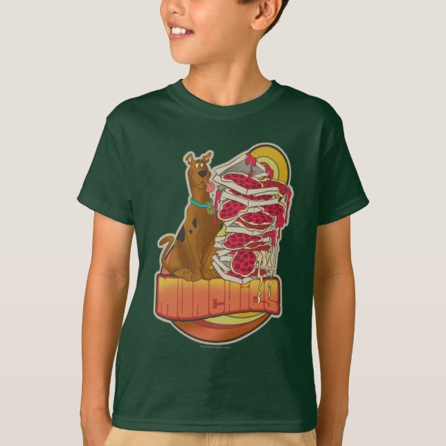 Scooby-Doo | Pile of Pizza "Munchies" Graphic T-Shirt (Front)